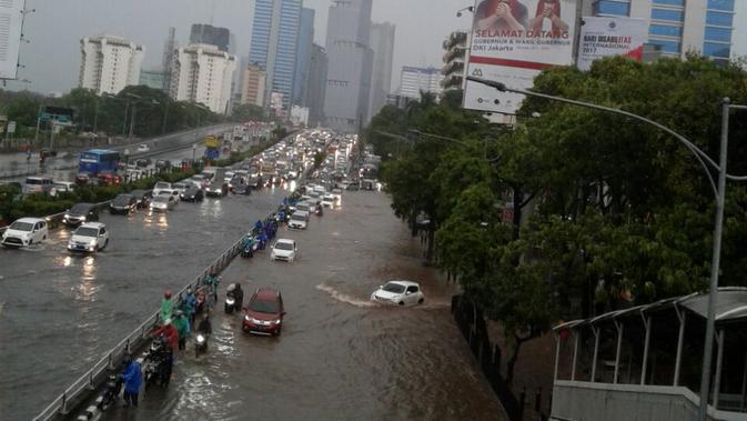 Kota Jakarta Banjir Karena Hujan Ekstrim