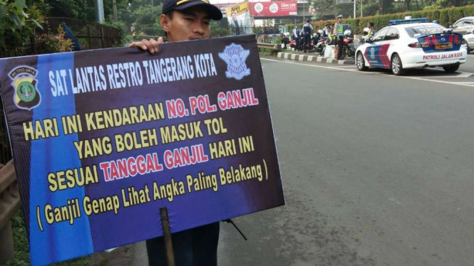 Hari Kedua Ganjil Genap Tol Tangerang Pemrotes Berkurang