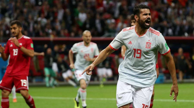 Diego Costa Akui Golnya ke Gawang Iran Hanya Keberuntungan