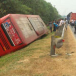 Sebuah Bus Alami Kecelakaan di Tol Tangerang