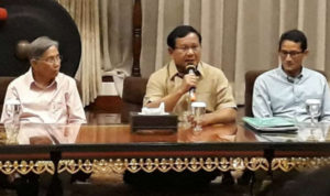 Prabowo Mengatakan Pertemuan dengan Kwik Kian Gie Bahas Ekonomi