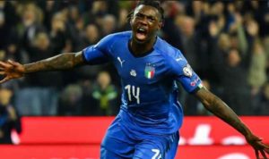 Moise Kean Berhasil Cetak Gol Debut Bersama Timnas Italia