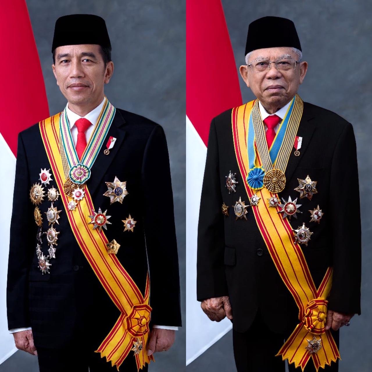 Foto Resmi Presiden Joko Widodo dan Wakil Presiden Ma’ruf Amin Versi